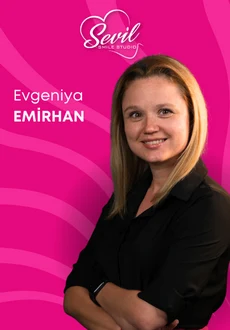 Portrait of Evgenia Emirhan, patient coordinator at Sevil Smile Clinic