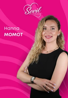 Portrait of Hanna Momot, patient coordinator at Sevil Smile Clinic
