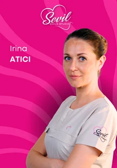 Portrait of Irina Atıcı, dental nurse at Sevil Smile Clinic